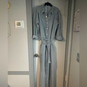 Stylish Light Blue Denim Jumpsuit